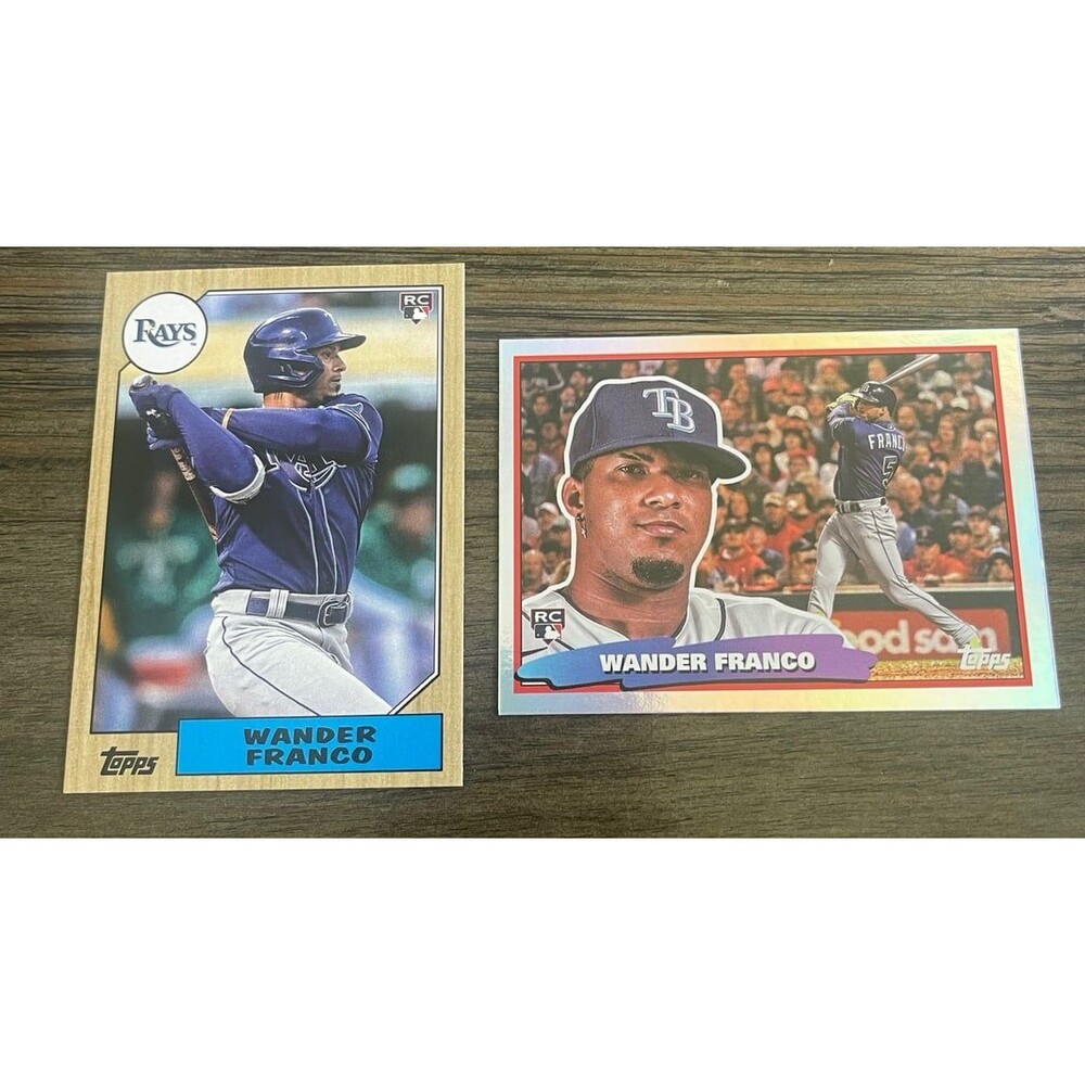 Wander Franco Tampa Bay Rays 2 rookie card lot